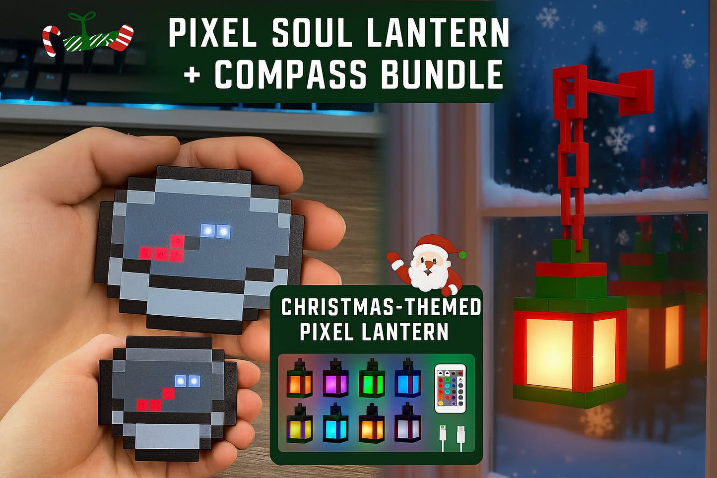 Pixel Lantern+Compass Bundle