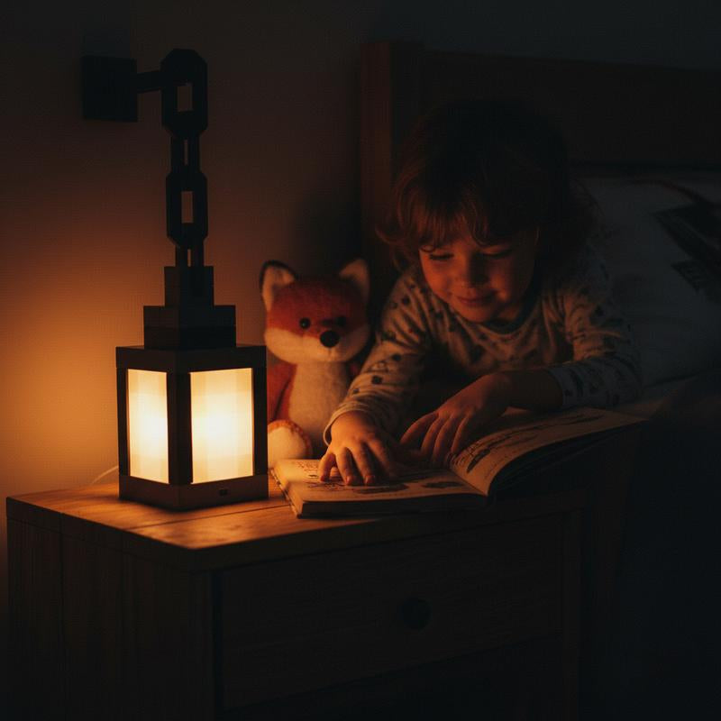 DIYCOM Funny Pixel Soul Lantern Night Lamp RGB Changing Light Rechargeable Remote Control Handmade Design Four Lighting Modes for Bedroom Gaming Space Halloween Party Decoration Creative Birthday Gift 16 Color Remote Control Version